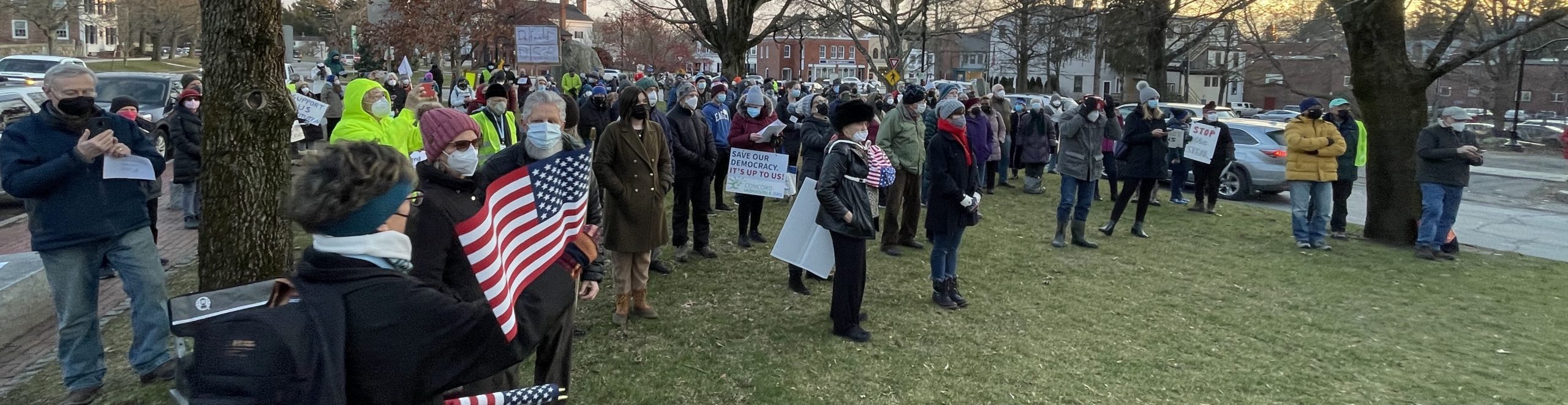 January 6 rally in Concord drew a crowd for democracy.