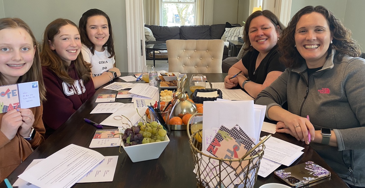 Engaging the next generation: Postcard writing with Concord Indivisible